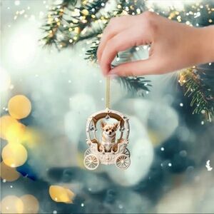 Teacup Chihuahua Puppy Dog Pendant - Stylish Car Charm & Festive Ornament